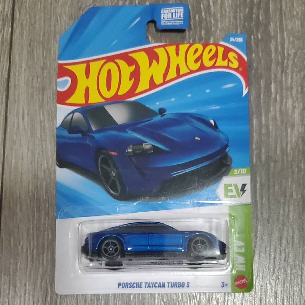 Mattel Hot Wheels Blue Porsche Taycan Turbo S Diecast Toy Car
